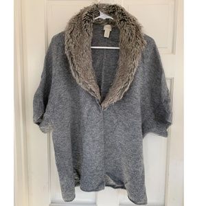 Chicos size 4 XXL or 20 faux fur sweater